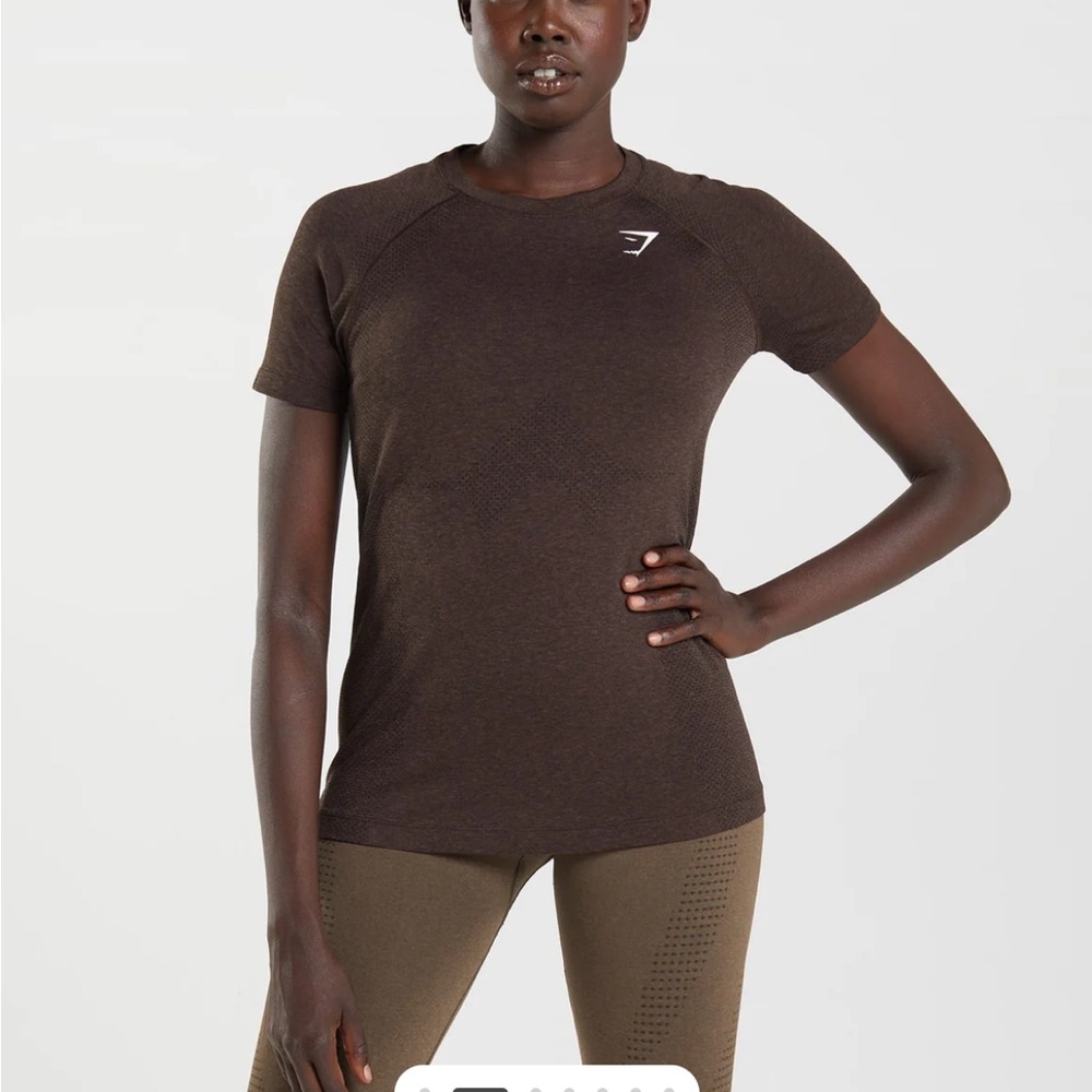 GymShark Vital Light T-Shirt in Espresso Marl. Brand New.